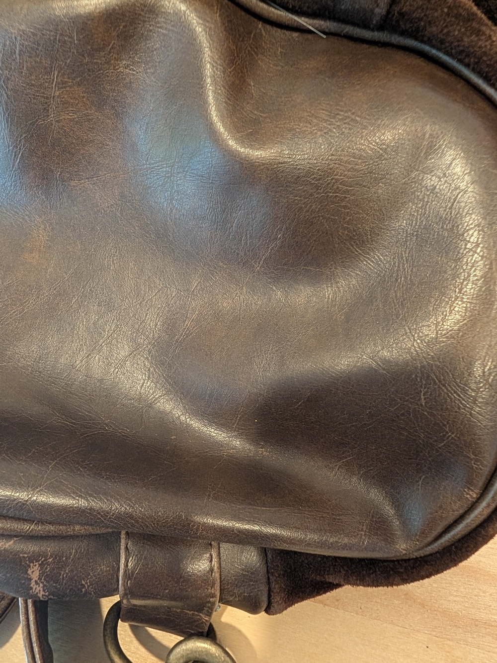 VTG Jeanne Lottie Canada Suede & Leather Convertible Backpack | Rare Slouchy Bag - Picture 9 of 16